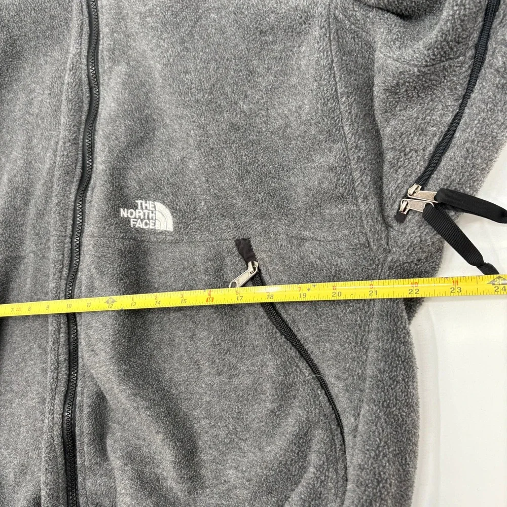 The North Face Mens Size XL Gray Full Zip Fleece Jacket Pit Zips